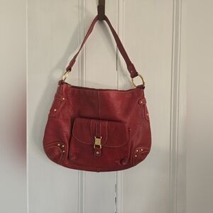 Red Leather The Sak  purse